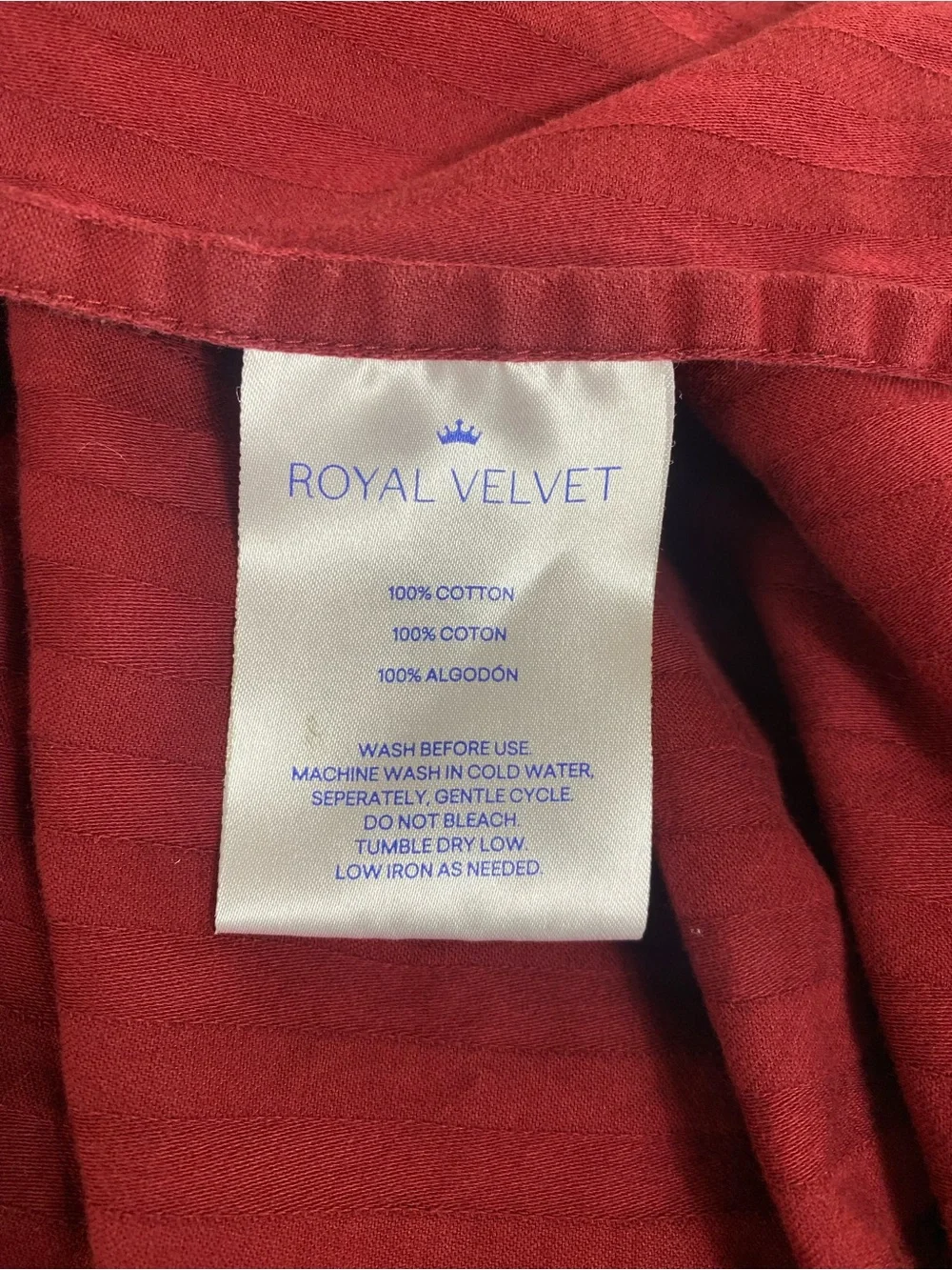 Luxurious Red Stripe Home Bedding Sheet Set by Royal Velvet